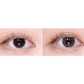 Olens EyeTeen Gray — both eyes wearing the contact lenses