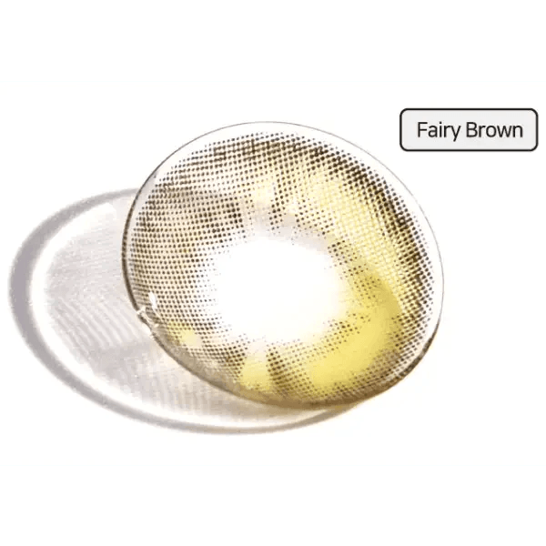 LensVery Fairy Brown colored contact lens, 13.7mm graphic diameter, Monthly wear