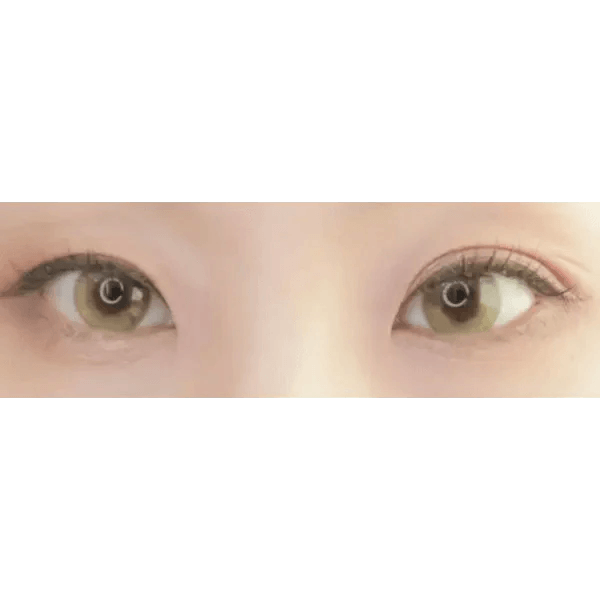 LensVery Fairy Brown colored contact lens, 13.7mm graphic diameter, Monthly wear