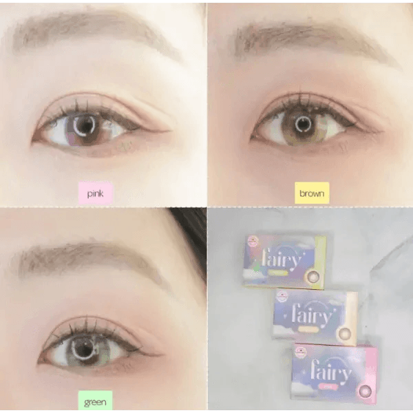 LensVery Fairy Brown colored contact lens, 13.7mm graphic diameter, Monthly wear