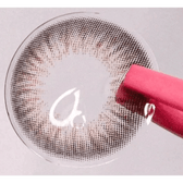 LensTown Fancia Gold Brown — contact lens held with tweezers