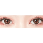 LensTown Fancia Gold Brown — both eyes wearing the contact lenses