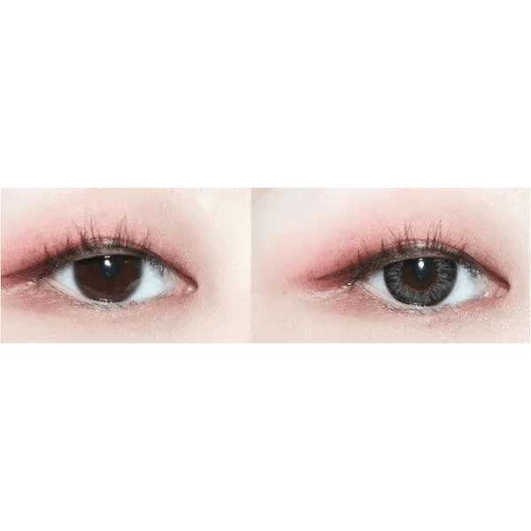 LensTown Fancia Silver Gray — both eyes wearing the contact lenses