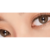 LensVery Funny Ann Ice Brown — both eyes wearing the contact lenses