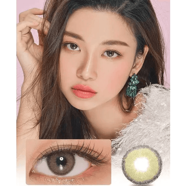 LensVery Funny Ann Ice Brown colored contact lens, 13.0mm graphic diameter, Monthly wear