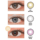 LensVery Funny Ann Sweet Wine Violet — contact lens appearance comparison