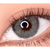 LensVery Funny Ann Wind Gray — single-eye close-up showing the contact lens appearance