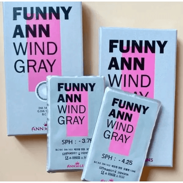 LensVery Funny Ann Wind Gray — contact lens packaging