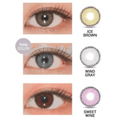 LensVery Funny Ann Wind Gray — contact lens appearance comparison