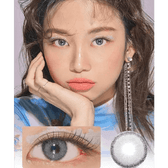LensVery Funny Ann Wind Gray — model portrait showing the contact lens look