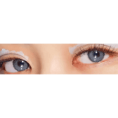 LensVery Funny Ann Wind Gray — both eyes wearing the contact lenses