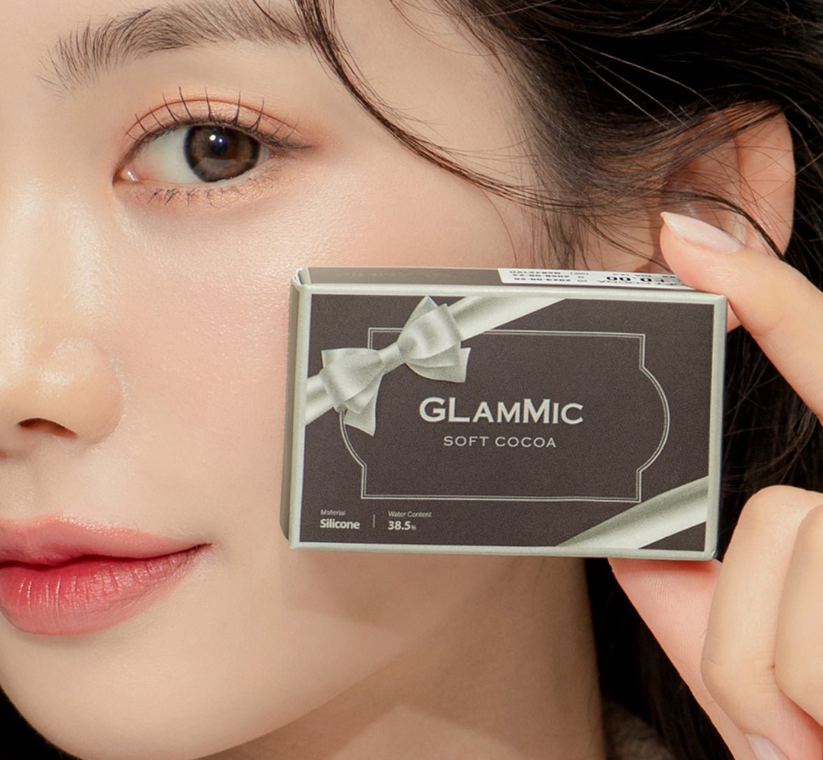LensTown Glammic Cocoa Choco colored contact lens, 13.3mm graphic diameter, Monthly wear