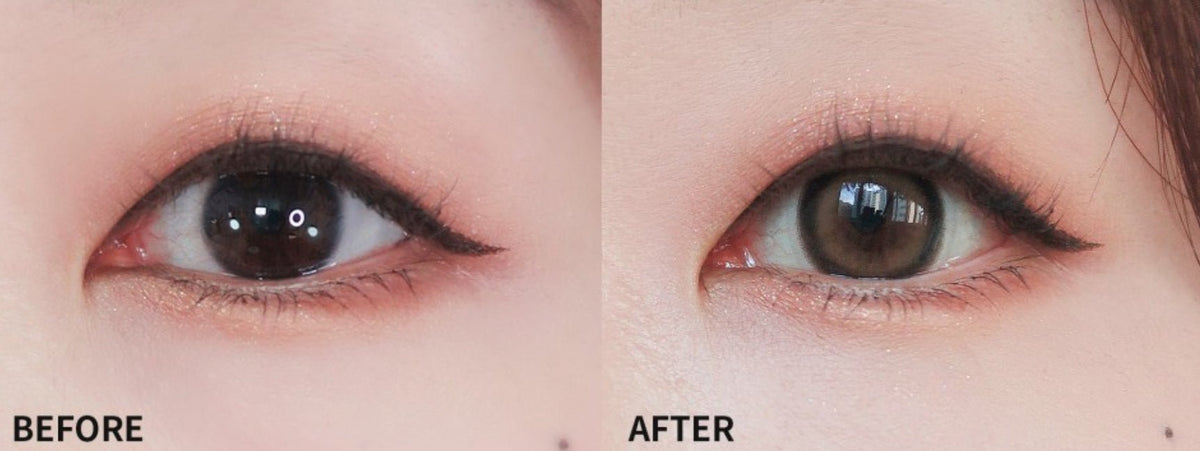 LensTown Glammic Soft Brown colored contact lens, 13.3mm graphic diameter, Monthly wear