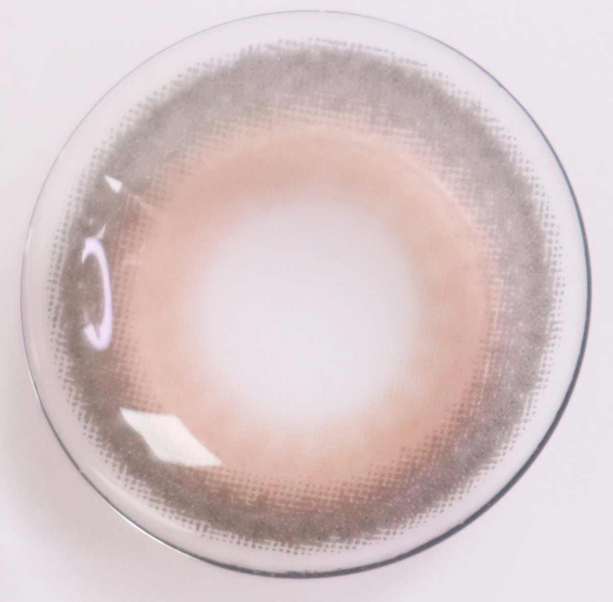 LensTown Glammic Soft Rose Pink colored contact lens, 13.3mm graphic diameter, Monthly wear