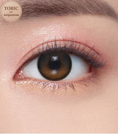 Olens Glowy Black Toric (For astigmatism) colored contact lens, 13.1mm graphic diameter, Monthly wear