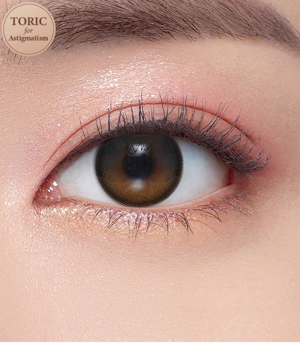 Olens Glowy Black Toric (For astigmatism) colored contact lens, 13.1mm graphic diameter, Monthly wear