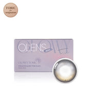Olens Glowy Black Toric (For astigmatism) colored contact lens, 13.1mm graphic diameter, Monthly wear