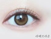 Olens Glowy Natural Latte Brown colored contact lens, 13.0mm graphic diameter, Monthly wear