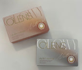 Olens Glowy Natural Latte Brown colored contact lens, 13.0mm graphic diameter, Monthly wear
