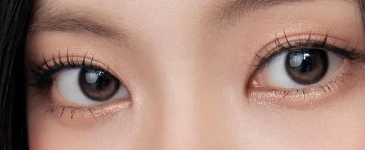 Olens Glowy Natural Mocha Brown colored contact lens, 13.0mm graphic diameter, Monthly wear