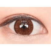 Olens Grang Grang Brown — single-eye close-up showing the contact lens appearance