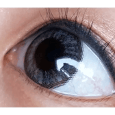 Olens Grang Grang Gray — single-eye close-up showing the contact lens appearance