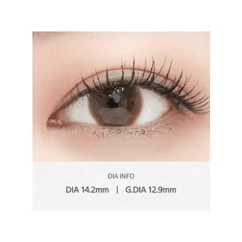 LensVery Honey U Brown — single-eye close-up showing the contact lens appearance