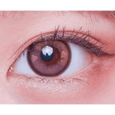 LensTown Hotto Hazel Choco — single-eye close-up showing the contact lens appearance