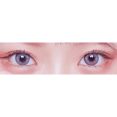 LensTown Hotto Strawberry Gray — both eyes wearing the contact lenses