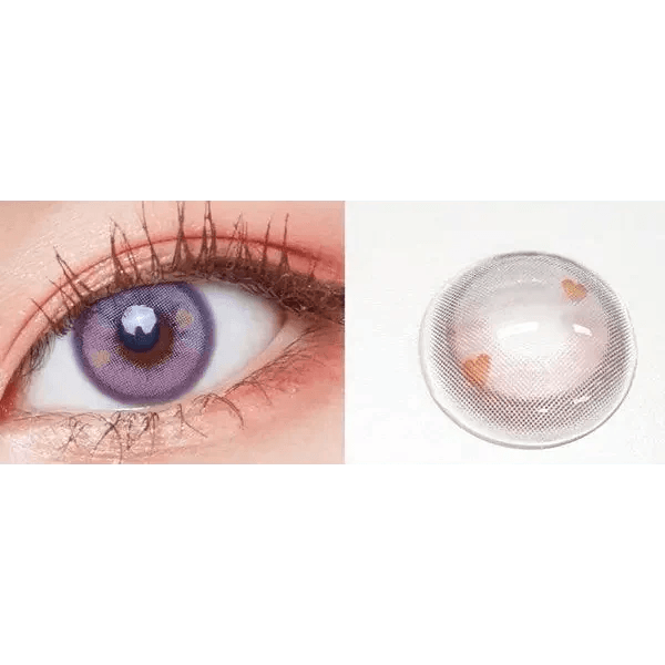 LensTown Hotto Strawberry Gray — contact lens product information graphic