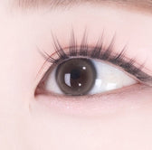 i-DOL Eyeis Ash Brown colored contact lens, 13.0mm graphic diameter, Monthly wear