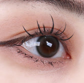 i-DOL Eyeis Ash Brown colored contact lens, 13.0mm graphic diameter, Monthly wear