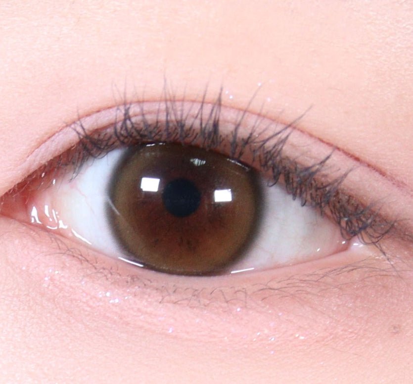 i-DOL Eyeis Melo Brown colored contact lens, 13.0mm graphic diameter, Monthly wear