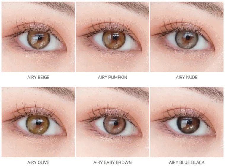 i-DOL Roze Airy Beige Brown — contact lens product information graphic