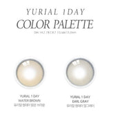 i-DOL Yurial Earl Gray 1 Day (10p) colored contact lens, 13.2mm graphic diameter, Daily wear