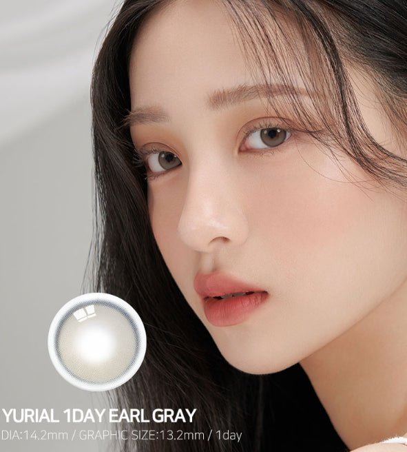 i-DOL Yurial Earl Gray 1 Day (10p) colored contact lens, 13.2mm graphic diameter, Daily wear