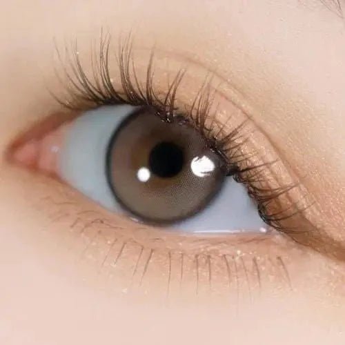 i-DOL Yurial Earl Gray colored contact lens, 12.8mm graphic diameter, Monthly wear
