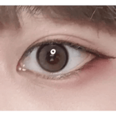 i-DOL Yurial Earl Gray — single-eye close-up showing the contact lens appearance