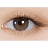 i-DOL Yurial Earl Gray — single-eye close-up showing the contact lens appearance