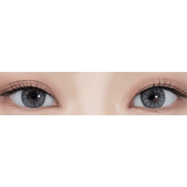 LensRang Intense Gray — both eyes wearing the contact lenses