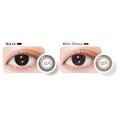 LensTown It's Basic Black colored contact lens, 12.9mm graphic diameter, Monthly wear