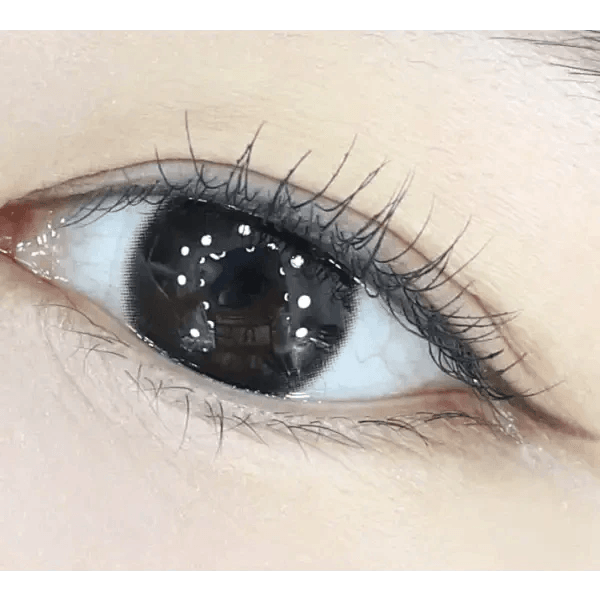 LensTown It's Basic Black colored contact lens, 12.9mm graphic diameter, Monthly wear