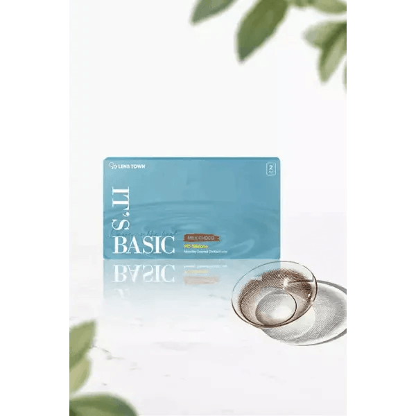LensTown It's Basic Milk Choco colored contact lens, 12.9mm graphic diameter, Monthly wear