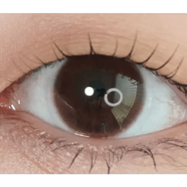 LensTown It's Basic Milk Choco colored contact lens, 12.9mm graphic diameter, Monthly wear