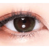 LensTown It's Natural Forest Green — single-eye close-up showing the contact lens appearance