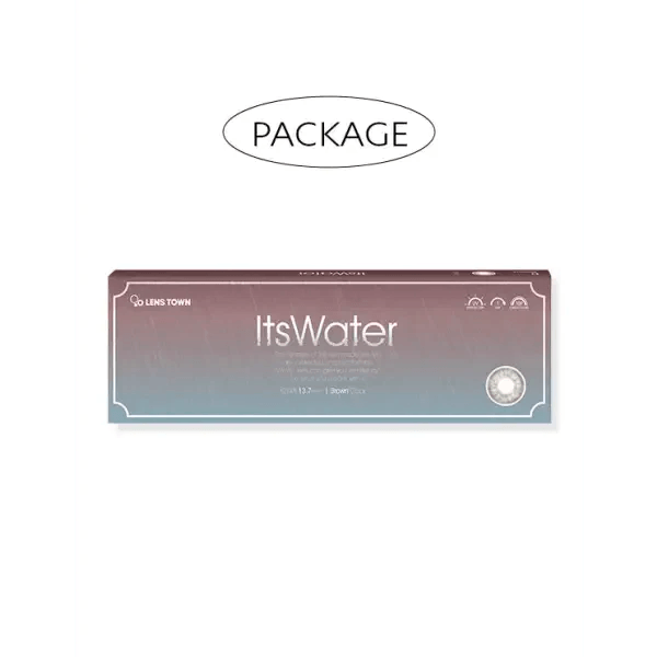 LensTown It's Water Brown (10p) — contact lens product information graphic