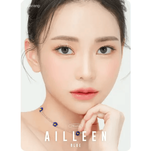 LensRang iWWi Ailleen Blue — model portrait showing the contact lens look