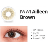 LensRang iWWi Ailleen Brown — contact lens product information graphic