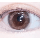 LensRang iWWi Celinay Brown — single-eye close-up showing the contact lens appearance