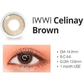 LensRang iWWi Celinay Brown — contact lens product information graphic